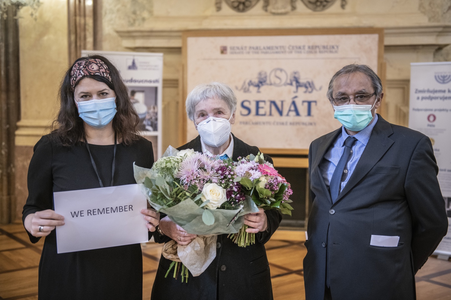 Marta Malá, ředitelka NFOH, Michaela Vidláková, Čeněk Růžička